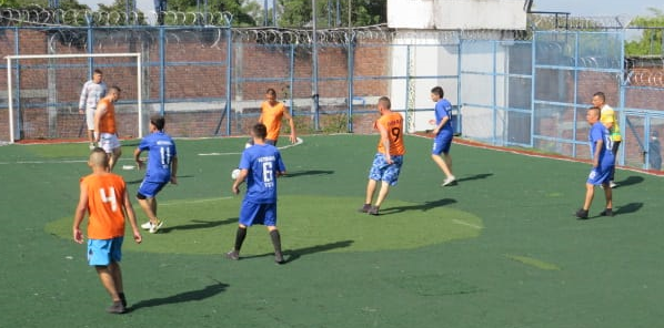 Imagen de un partido del Campeonato inter-patios